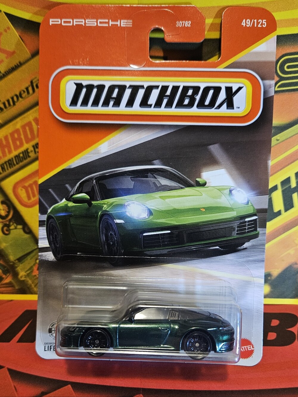 Matchbox Green Porsche 911 Sports Car - Metallic Green & Black